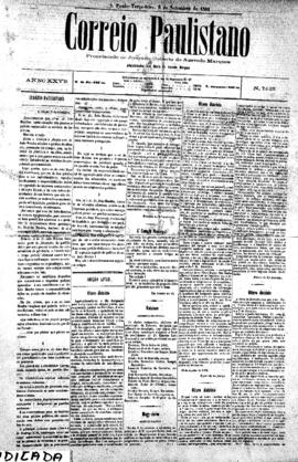 Correio paulistano [jornal], [s/n]. São Paulo-SP, 06 set. 1881.