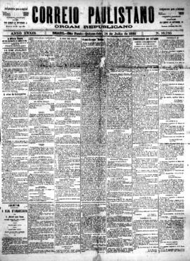 Correio paulistano [jornal], [s/n]. São Paulo-SP, 14 jul. 1892.