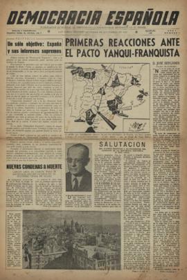 Democracia española [jornal], a. 1, n. 1. São Paulo-SP, 15 nov. 1953.