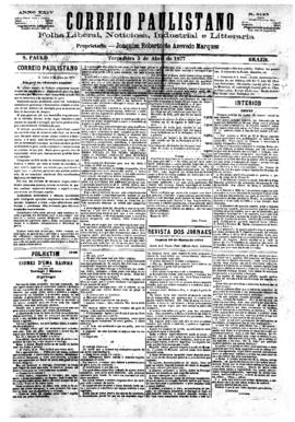 Correio paulistano [jornal], [s/n]. São Paulo-SP, 03 abr. 1877.