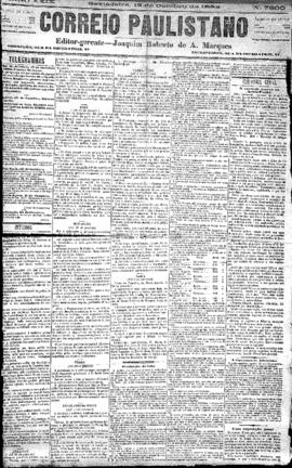 Correio paulistano [jornal], [s/n]. São Paulo-SP, 13 out. 1882.