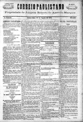 Correio paulistano [jornal], [s/n]. São Paulo-SP, 29 ago. 1878.