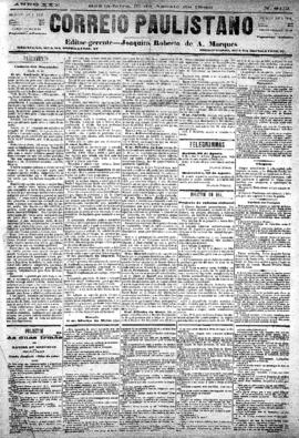 Correio paulistano [jornal], [s/n]. São Paulo-SP, 31 ago. 1883.