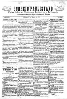 Correio paulistano [jornal], [s/n]. São Paulo-SP, 04 mar. 1876.