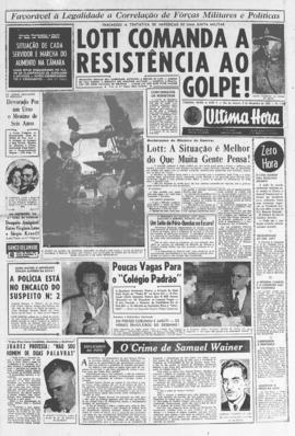 Última Hora [jornal]. Rio de Janeiro-RJ, 09 nov. 1955 [ed. extra, 1].
