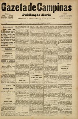 Gazeta de Campinas [jornal], a. 10, n. 1773. Campinas-SP, 14 nov. 1879.
