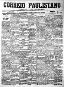 Correio paulistano [jornal], [s/n]. São Paulo-SP, 07 out. 1894.