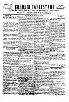 Correio paulistano [jornal], [s/n]. São Paulo-SP, 23 jun. 1877.