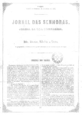 O Jornal das senhoras [jornal], a. 3, t. 5, [s/n]. Rio de Janeiro-RJ, 25 jun. 1854.
