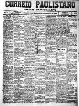 Correio paulistano [jornal], [s/n]. São Paulo-SP, 05 set. 1894.