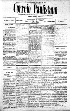 Correio paulistano [jornal], [s/n]. São Paulo-SP, 22 mai. 1881.