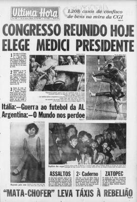 Última Hora [jornal]. Rio de Janeiro-RJ, 25 out. 1969 [ed. vespertina].