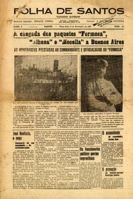 Folha de Santos [jornal], a. 1, n. 13. Santos-SP, 08 nov. 1927.