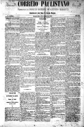 Correio paulistano [jornal], [s/n]. São Paulo-SP, 20 mai. 1880.