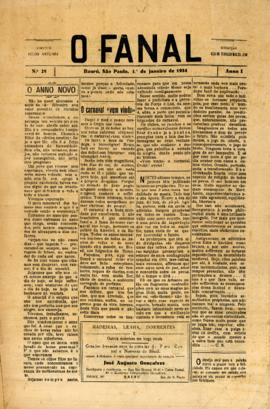 O Fanal [jornal], a. 1, n. 28. Bauru-SP, 01 jan. 1934.