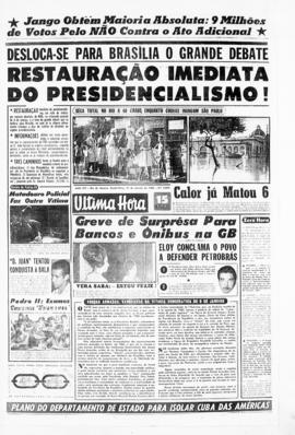 Última Hora [jornal]. Rio de Janeiro-RJ, 11 jan. 1963 [ed. vespertina].