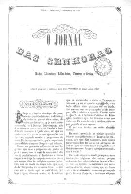 O Jornal das senhoras [jornal], t. 1, [s/n]. Rio de Janeiro-RJ, 07 mar. 1852.