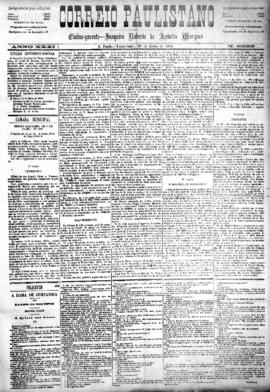 Correio paulistano [jornal], [s/n]. São Paulo-SP, 29 jul. 1884.