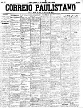 Correio paulistano [jornal], [s/n]. São Paulo-SP, 10 dez. 1898.