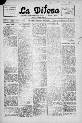La Difesa [jornal], a. 3, n. 33. São Paulo-SP, 16 ago. 1925.
