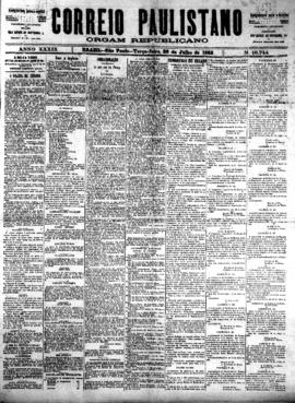Correio paulistano [jornal], [s/n]. São Paulo-SP, 26 jul. 1892.