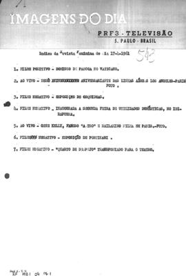TV Tupi [emissora]. Revista Feminina [programa]. Roteiro [televisivo], 17 abr. 1961.