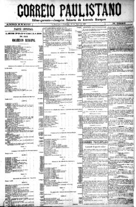 Correio paulistano [jornal], [s/n]. São Paulo-SP, 29 mai. 1887.