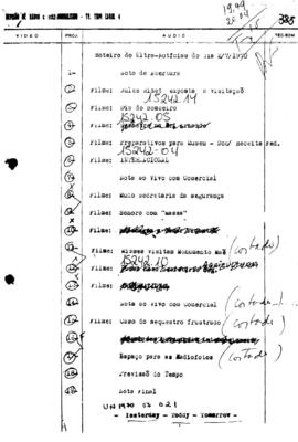 TV Tupi [emissora]. Ultra Notícias [programa]. Roteiro [televisivo], 02 jul. 1970.