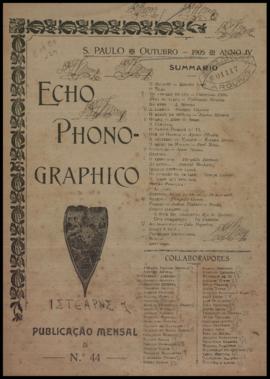 Echo phonographico [jornal], a. 4, n. 44. São Paulo-SP, out. 1905.