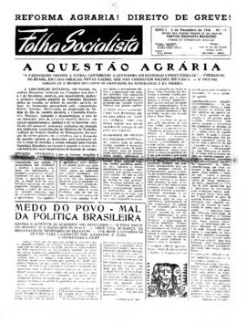 Folha socialista [jornal], a. 1, n. 17. São Paulo-SP, 05 dez. 1948.