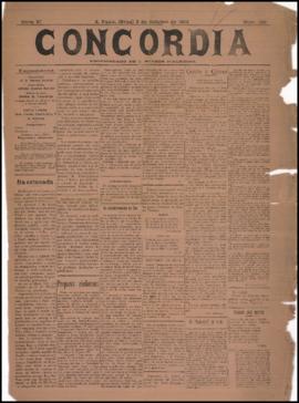A Concordia [jornal], a. 6, n. 190. São Paulo-SP, 03 out. 1909.