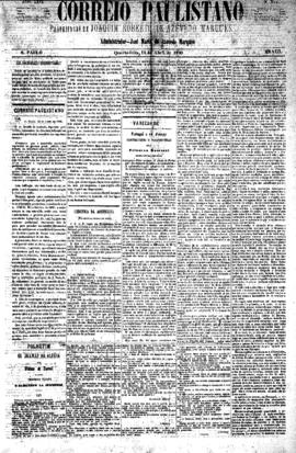 Correio paulistano [jornal], [s/n]. São Paulo-SP, 14 abr. 1880.