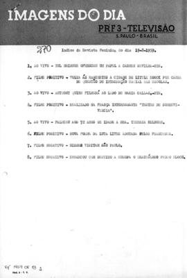 TV Tupi [emissora]. Revista Feminina [programa]. Roteiro [televisivo], 19 ago. 1959.