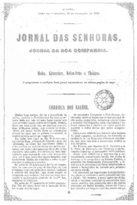 O Jornal das senhoras [jornal], a. 4, t. 7, [s/n]. Rio de Janeiro-RJ, 25 fev. 1855.