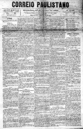 Correio paulistano [jornal], [s/n]. São Paulo-SP, 27 jan. 1882.