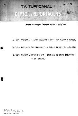 TV Tupi [emissora]. Revista Feminina [programa]. Roteiro [televisivo], 11 fev. 1965.