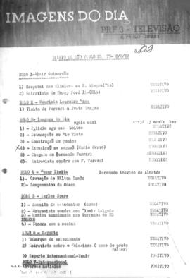 TV Tupi [emissora]. Diário de São Paulo na T.V. [programa]. Roteiro [televisivo], 06 mar. 1959.