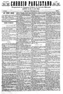 Correio paulistano [jornal], [s/n]. São Paulo-SP, 28 jan. 1881.