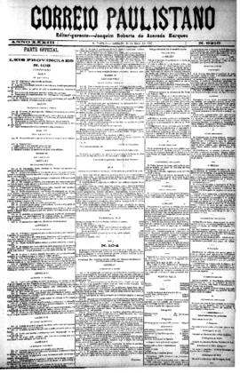 Correio paulistano [jornal], [s/n]. São Paulo-SP, 21 mai. 1887.