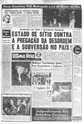 Última Hora [jornal]. Rio de Janeiro-RJ, 25 nov. 1955 [ed. vespertina].