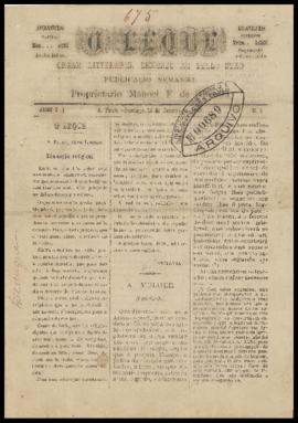 O Leque [jornal], a. 1, n. 4. São Paulo-SP, 16 jan. 1887.
