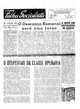 Folha socialista [jornal], a. 2, n. 19. São Paulo-SP, 05 jan. 1949.