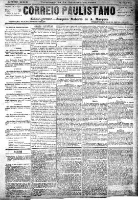 Correio paulistano [jornal], [s/n]. São Paulo-SP, 14 out. 1883.