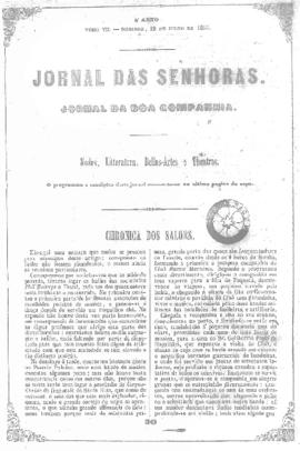 O Jornal das senhoras [jornal], a. 4, t. 7, [s/n]. Rio de Janeiro-RJ, 29 jul. 1855.