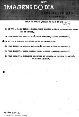 TV Tupi [emissora]. Revista Feminina [programa]. Roteiro [televisivo], 08 dez. 1961.