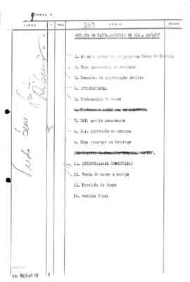 TV Tupi [emissora]. Ultra Notícias [programa]. Roteiro [televisivo], 18 jan. 1967.