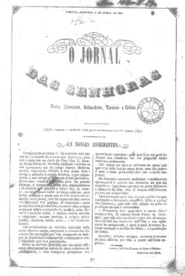 O Jornal das senhoras [jornal], t. 2, [s/n]. Rio de Janeiro-RJ, 04 jul. 1852.