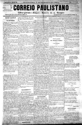 Correio paulistano [jornal], [s/n]. São Paulo-SP, 07 set. 1882.