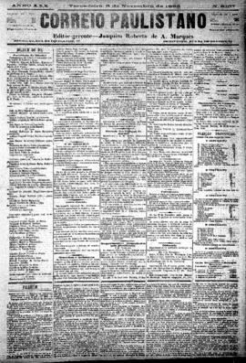 Correio paulistano [jornal], [s/n]. São Paulo-SP, 06 nov. 1883.