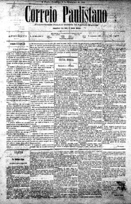 Correio paulistano [jornal], [s/n]. São Paulo-SP, 06 nov. 1881.